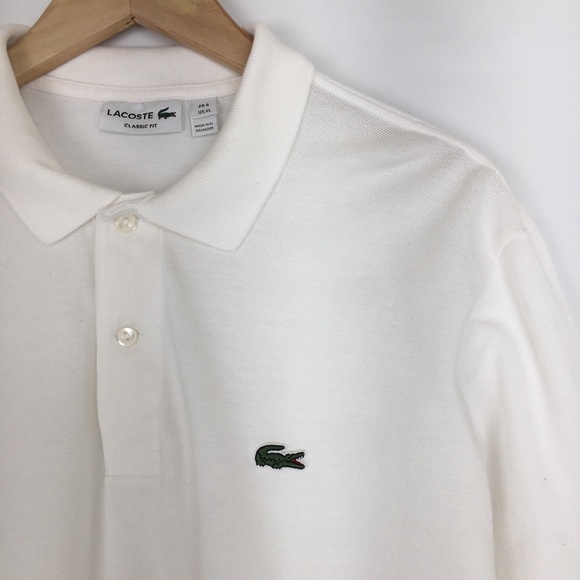 Lacoste Men’s Long Sleeve Classic Fit Polo Shirt White Size XL Preppy Casual - Picture 4 of 12